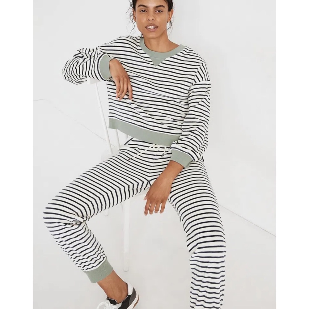 Madewell Velour Striped Sweatsuit